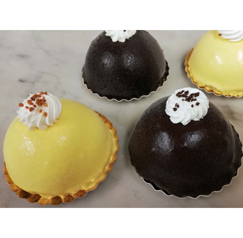 4 Dome Gourmand 2 Passion Framboise Et 2 Chocolat Poire